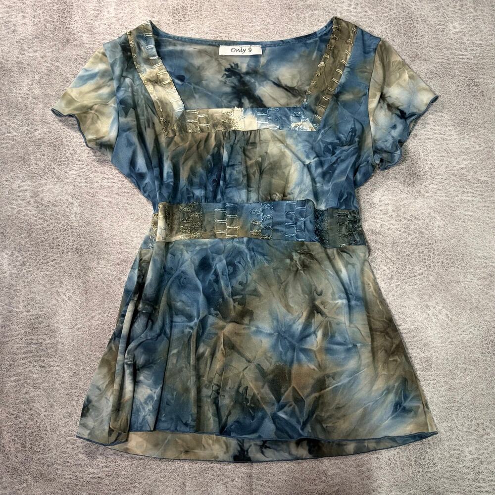 Whimsy Watercolor Embroidered Blouse